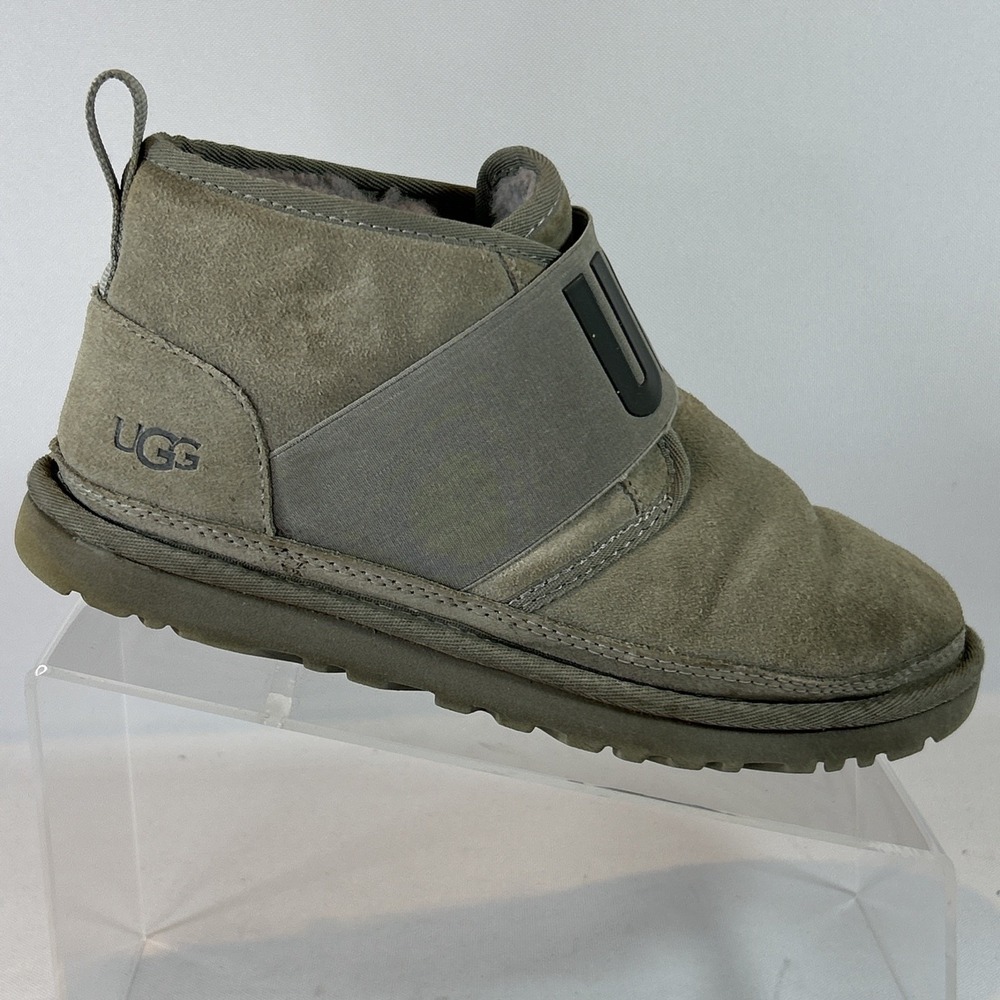 UGG Neumel II Graphic Chukka Ankle Boots Women's Sz 7 Suede Gray Slip On Lined